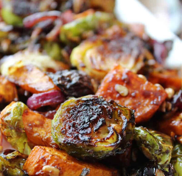 Roasted Chicken w/ Brussels, Fall Squash & Charred Leek Vinaigrette  11.30.24