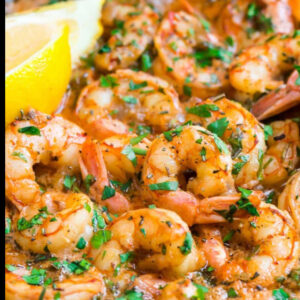 Lemon Garlic Shrimp (Serves 2)