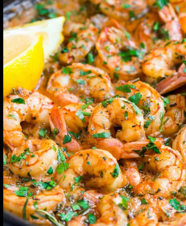 Lemon Garlic Shrimp (Serves 2)